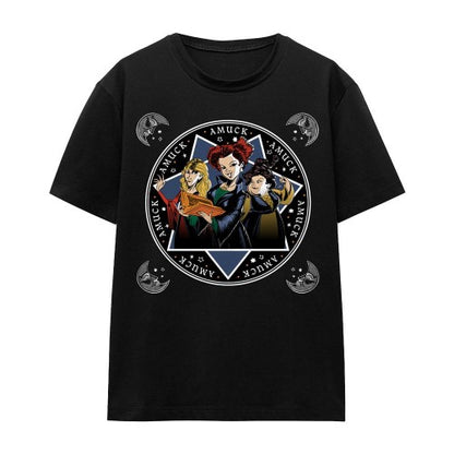 Front - Hocus Pocus Unisex Adult Amuck, Amuck, Amuck Sanderson Sisters T-Shirt