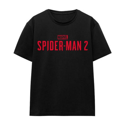 Front - Spider-Man 2 Unisex Adult Gamerverse Red Logo T-Shirt