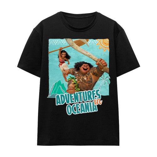 Front - Moana Unisex Adult Adventures In Oceania Maui Moana T-Shirt