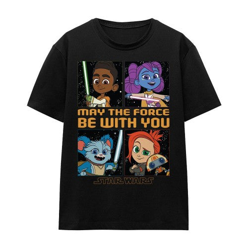 Front - Star Wars Unisex Adult Young Jedi Adventure Among The Stars T-Shirt