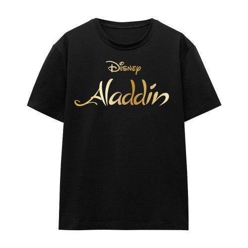 Front - Aladdin Unisex Adult Logo T-Shirt