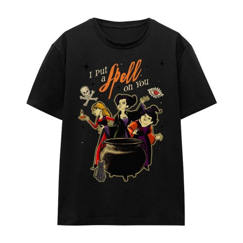 Front - Hocus Pocus Unisex Adult Witches Spell T-Shirt