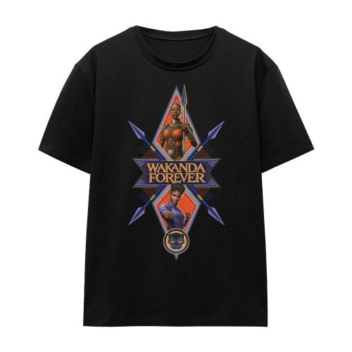 Front - Black Panther: Wakanda Forever Unisex Adult Shuri Okoye Diamond T-Shirt