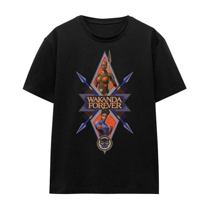 Front - Black Panther: Wakanda Forever Unisex Adult Shuri Okoye Diamond T-Shirt