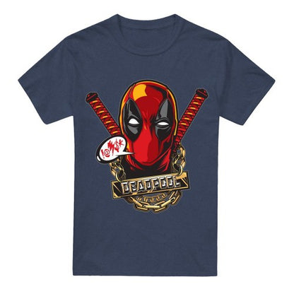 Front - Deadpool Unisex Adult Gangster T-Shirt