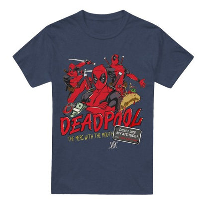 Front - Deadpool Unisex Adult Attitude T-Shirt