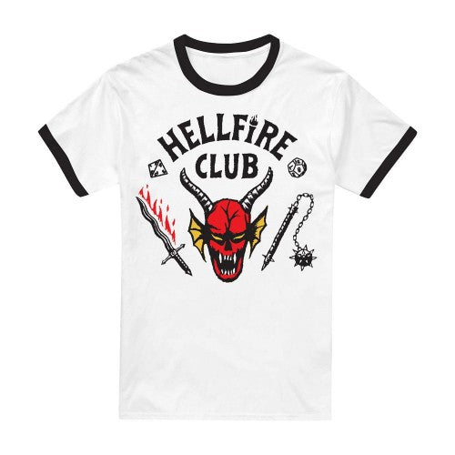 Front - Stranger Things Unisex Adult Hellfire Club T-Shirt