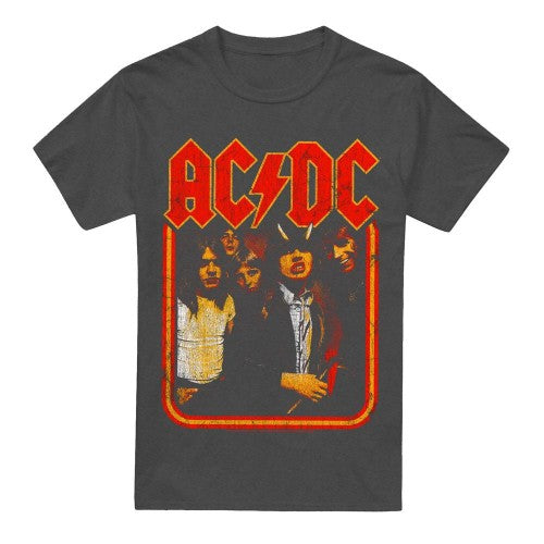 Front - AC/DC Unisex Adult Group Distressed T-Shirt