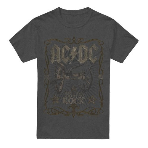Front - AC/DC Unisex Adult Rock Label T-Shirt