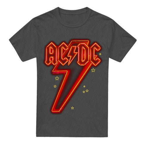 Front - AC/DC Unisex Adult Neon Bolt T-Shirt