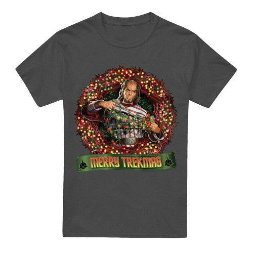 Front - Star Trek Unisex Adult Merry Trekmas Christmas T-Shirt