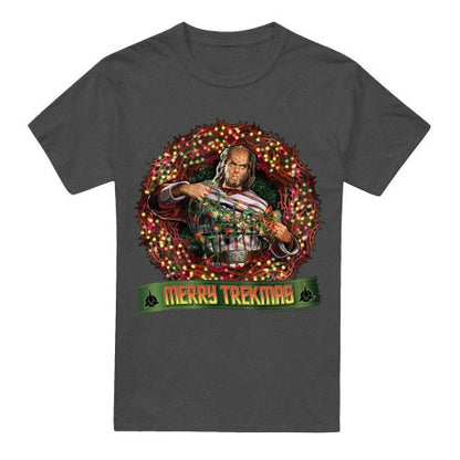 Front - Star Trek Unisex Adult Merry Trekmas Christmas T-Shirt