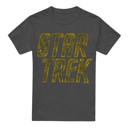 Front - Star Trek Unisex Adult Distressed Logo T-Shirt