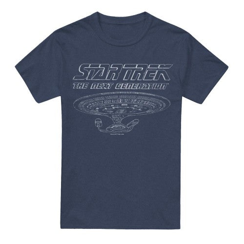 Front - Star Trek Unisex Adult The Next Generation Enterprise T-Shirt