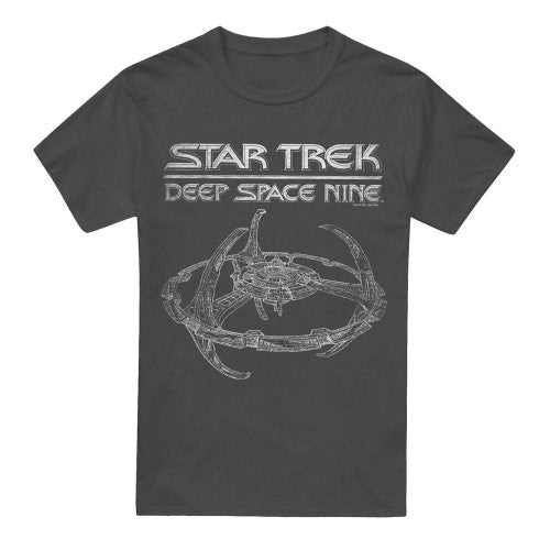 Front - Star Trek Unisex Adult Deep Space Nine Station T-Shirt