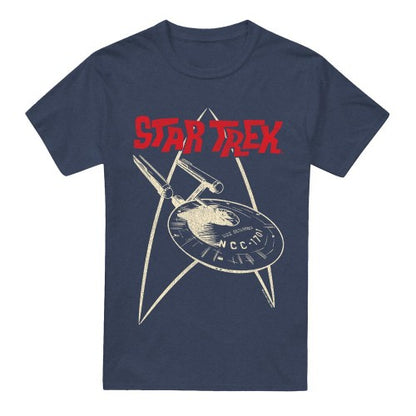 Front - Star Trek Unisex Adult Ship Symbol T-Shirt