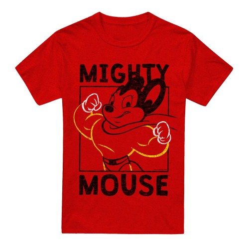 Front - Mighty Mouse Unisex Adult Break the Box T-Shirt