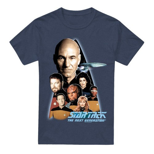 Front - Star Trek Unisex Adult Next Generation Crew T-Shirt