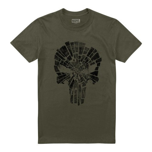 Front - The Punisher Mens Shattered Logo T-Shirt
