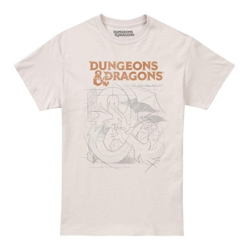 Front - Dungeons & Dragons Mens Sketch T-Shirt
