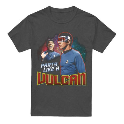 Front - Star Trek Unisex Adult Party Like a Vulcan T-Shirt