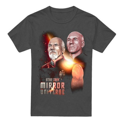 Front - Star Trek Unisex Adult Mirror Jean-Luc Picard T-Shirt