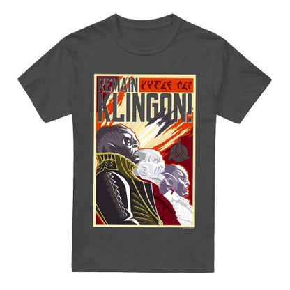 Front - Star Trek: Discovery Unisex Adult Remain Klingon Poster T-Shirt
