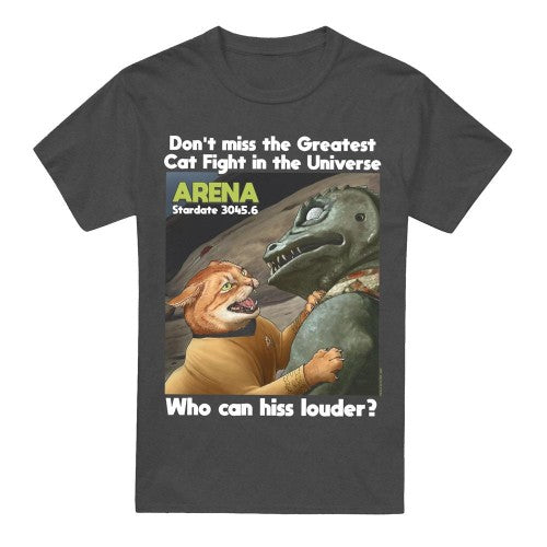 Front - Star Trek Unisex Adult Cat Fight T-Shirt