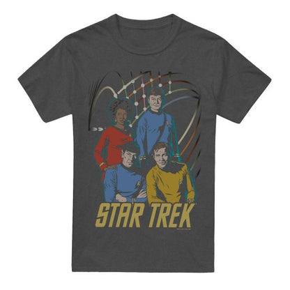 Front - Star Trek Unisex Adult Warp Factor 4 T-Shirt