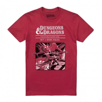Front - Dungeons & Dragons Mens Basic Rules Box T-Shirt