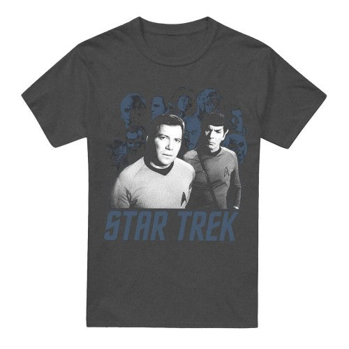 Front - Star Trek Unisex Adult Kirk Spock & Company T-Shirt