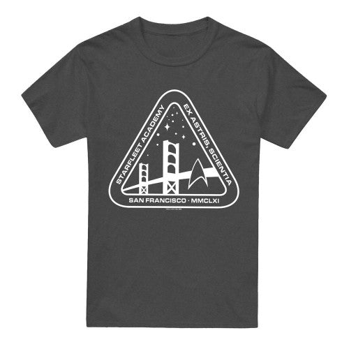 Front - Star Trek Unisex Adult White Academy Logo T-Shirt