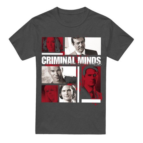 Front - Criminal Minds Unisex Adult Character Boxes T-Shirt