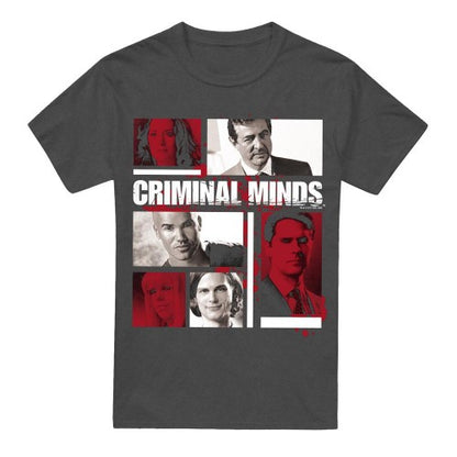 Front - Criminal Minds Unisex Adult Character Boxes T-Shirt