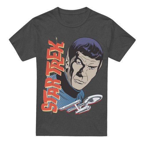 Front - Star Trek: The Original Series Unisex Adult Spock Vintage T-Shirt