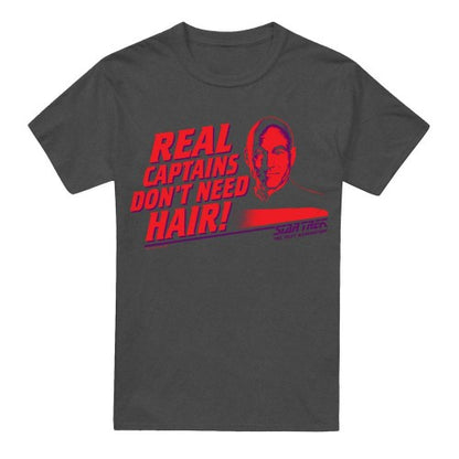Front - Star Trek Unisex Adult Real Captain T-Shirt