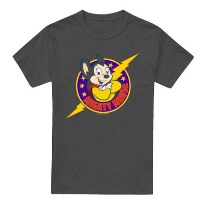 Front - Mighty Mouse Unisex Adult Mighty Hero T-Shirt