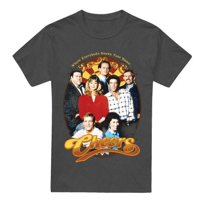 Front - Cheers Unisex Adult Group Shot T-Shirt