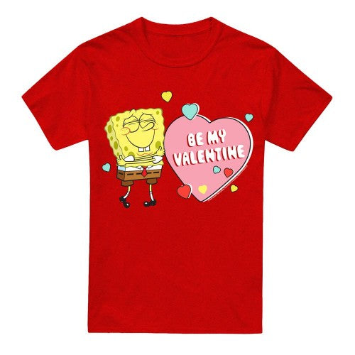 Front - SpongeBob SquarePants Unisex Adult Be My Valentine T-Shirt