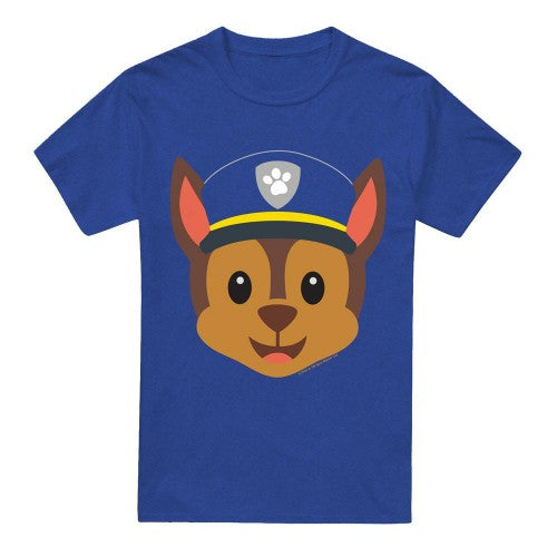 Front - Paw Patrol Unisex Adult Chase Emoji T-Shirt