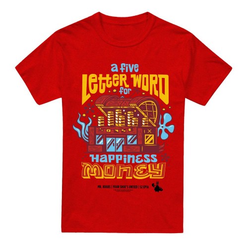 Front - SpongeBob SquarePants Unisex Adult Money Mr Krabs T-Shirt