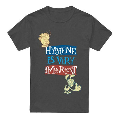 Front - Ren & Stimpy Unisex Adult Hygiene Is Very Important T-Shirt
