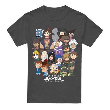 Front - Avatar: The Last Airbender Unisex Adult Chibi Group T-Shirt