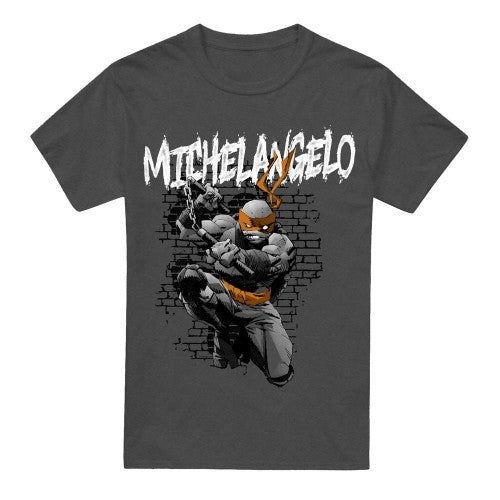 Front - Teenage Mutant Ninja Turtles Unisex Adult Michelangelo T-Shirt
