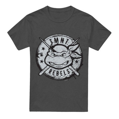 Front - Teenage Mutant Ninja Turtles Unisex Adult Rebels Distressed Logo T-Shirt