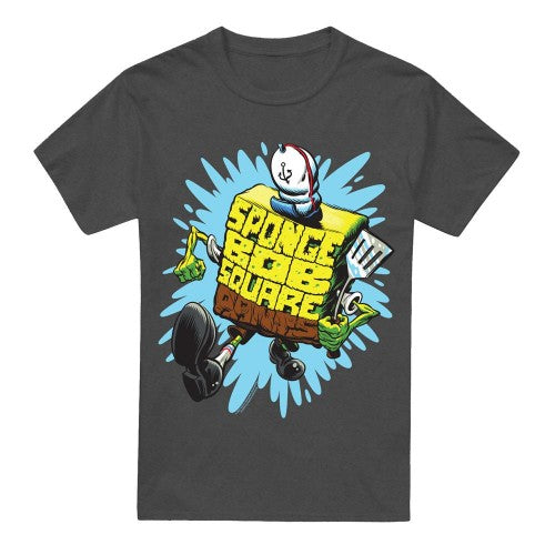 Front - SpongeBob SquarePants Unisex Adult Letter T-Shirt