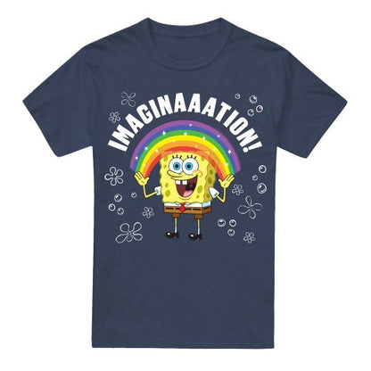 Front - SpongeBob SquarePants Unisex Adult Imagination T-Shirt