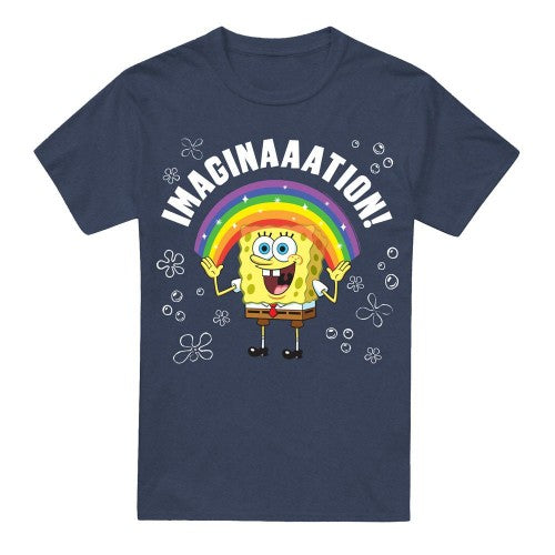 Front - SpongeBob SquarePants Unisex Adult Imagination T-Shirt