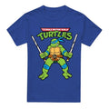 Front - Teenage Mutant Ninja Turtles Unisex Adult Leonardo Retro T-Shirt