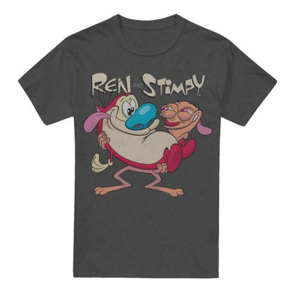 Front - Ren & Stimpy Unisex Adult Two Of A Kind T-Shirt